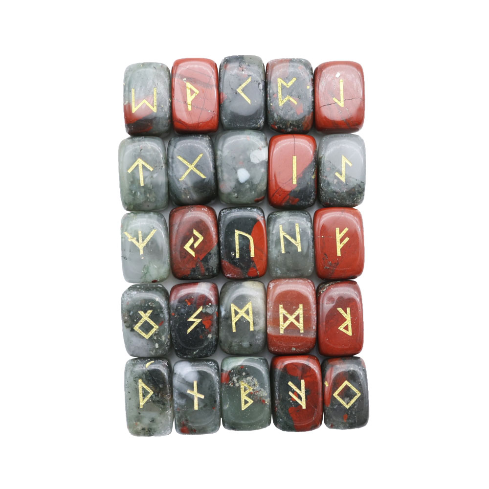 Set di 25 rune – Diaspro eliotropio