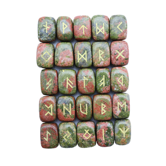 Set di 25 rune – Unakite