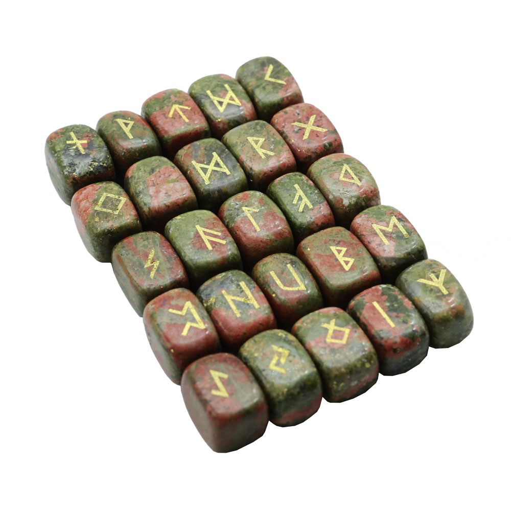 Set di 25 rune – Unakite