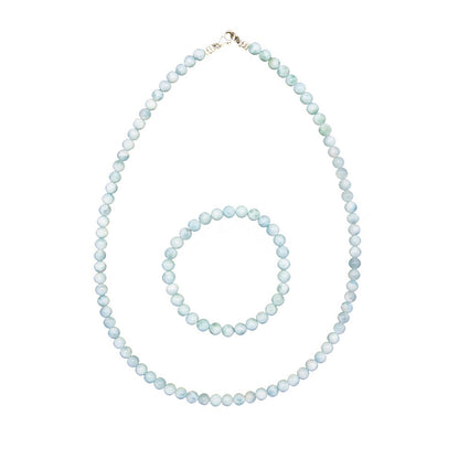 Set Larimar – Pietre con perline da 6 mm