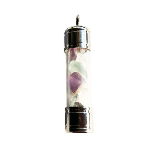 Pendente in fluorite multicolore – Tubo