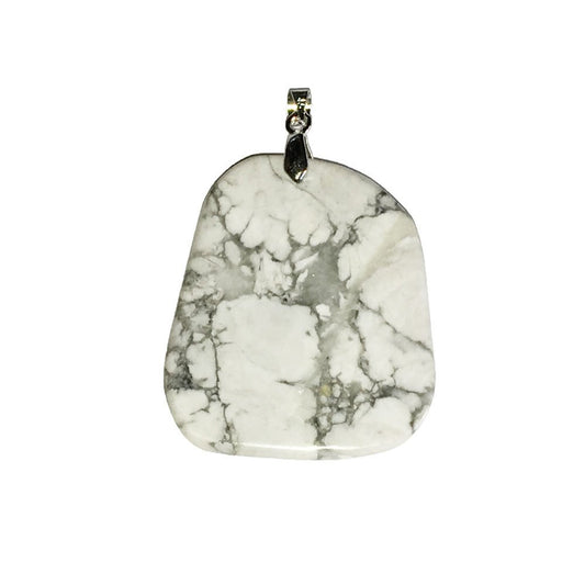 Ciondolo Howlite – Pietra Piatta