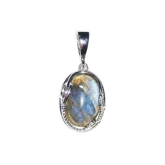 Ciondolo Labradorite “Nasturzio – Ovale – Argento 925