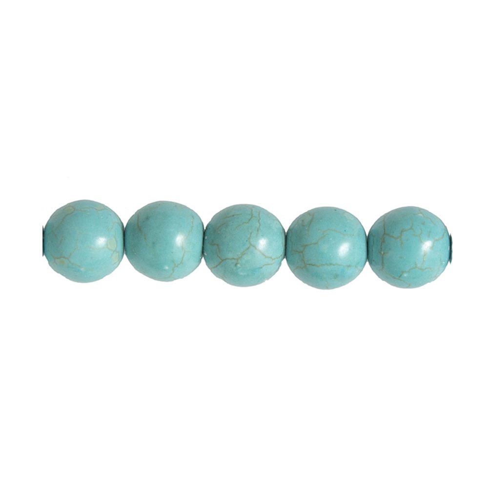 Filo di Howlite blu – Pietre sferiche da 6 mm