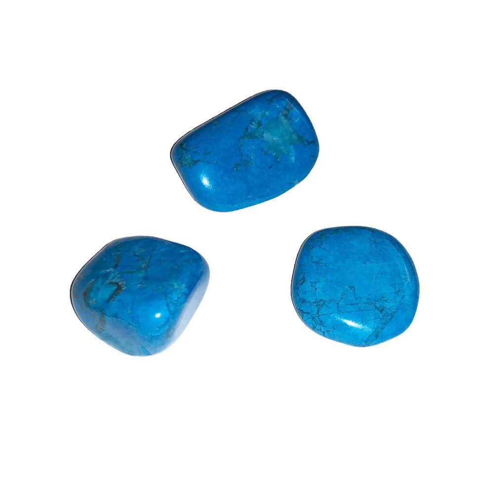 Pietra burattata di Howlite blu