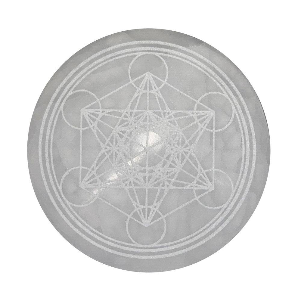 Piastra di ricarica in Selenite – Metatron – 14 cm