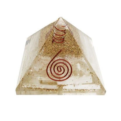 Piramide di Selenite di Orgonite – Tra 60 e 70 mm